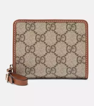 GG Canvas Mini кошелек с кожаной отделкой Gucci, B.Ebony / Sundial