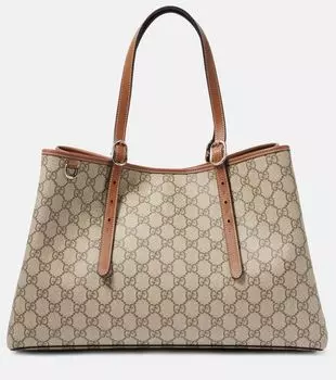 GG Emblem Большая сумка с кожаной отделкой Gucci, B.Ebony/Sundial