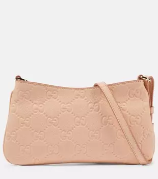 GG Emblem Маленькая кожаная сумка через плечо Gucci, Rose Dust