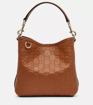 GG Emblem Маленькая кожаная сумка-ведро Gucci, Sundial\Sundial
