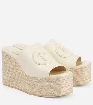 GG кожаные платформенные эспадрильи Gucci, New Ivoire/ New Ivoir