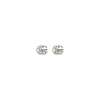 gg marmont серебряные серьги-гвоздики Gucci