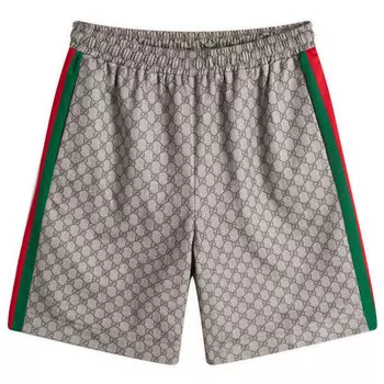 Gg монограмма grg шорты Gucci, бежевый