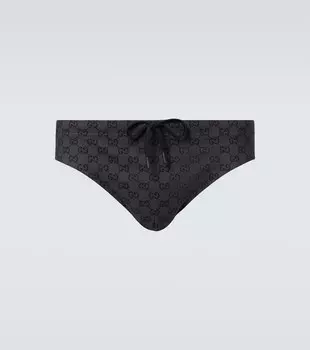 GG принтованные плавки Gucci, черный