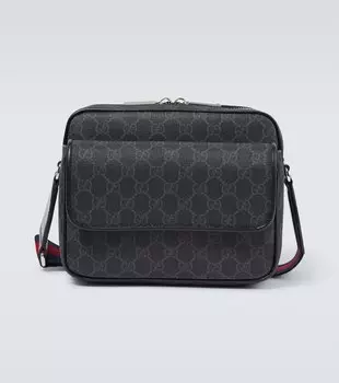 GG Supreme маленькая сумка-кроссбоди из искусственной кожи Gucci, Black/Black/Brb