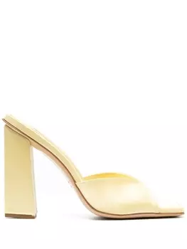 GIABORGHINI атласные мюли Rosie 120, желтый