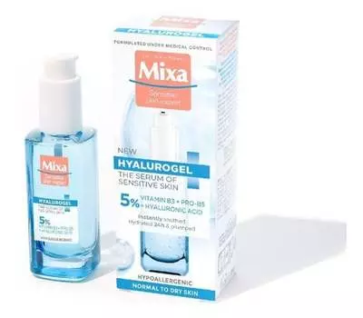 Гиалурогель, Сыворотка для чувствительной кожи, 30 мл Mixa