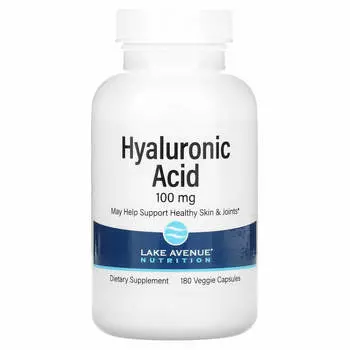 Гиалуроновая кислота 100 мг Lake Avenue Nutrition Hyaluronic Acid, 180 капсул