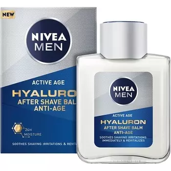 Гиалуроновый антивозрастной бальзам после бритья, Nivea