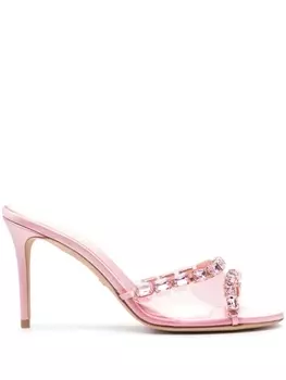 Giambattista Valli атласные мюли, розовый