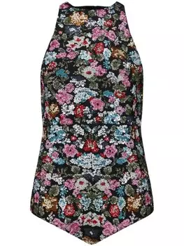 Giambattista Valli боди с пайетками, черный