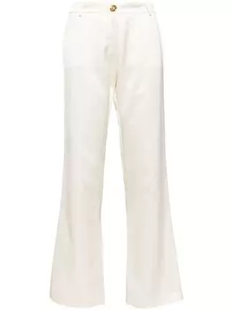 Giambattista Valli брюки с золотистыми пуговицами, нейтральный цвет