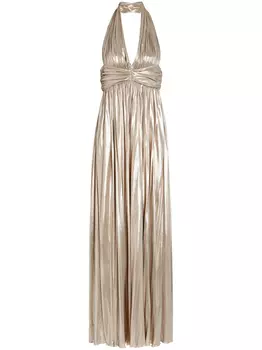 Giambattista Valli длинное платье без рукавов, золотой