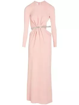 Giambattista Valli длинное платье со стразами, розовый