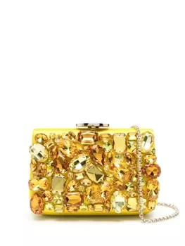 Giambattista Valli клатч с кристаллами, желтый