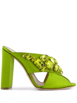 Giambattista Valli мюли с кристаллами, зеленый
