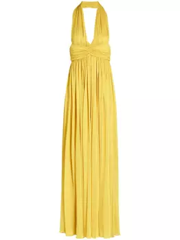 Giambattista Valli платье макси с открытой спиной, желтый