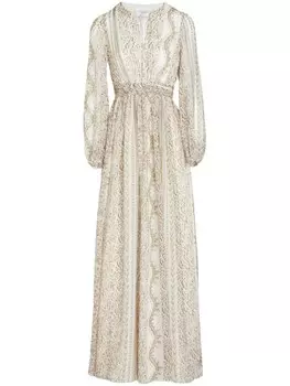 Giambattista Valli платье макси с принтом Kaleido Blend, белый