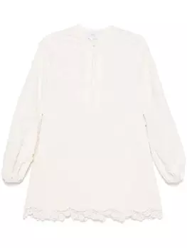 Giambattista Valli платье мини с цветочной аппликацией, белый