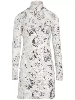 Giambattista Valli платье мини с пайетками, белый