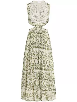 Giambattista Valli платье с принтом Fresco, зеленый