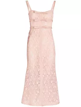 Giambattista Valli платье в технике макраме, розовый