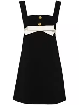 Giambattista Valli шелковое платье с бантом, черный