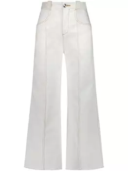 Giambattista Valli широкие джинсы с контрастной строчкой, белый