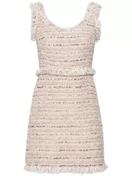 Giambattista Valli твидовое платье с пайетками, серый