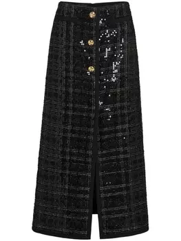 Giambattista Valli юбка макси с пайетками, черный