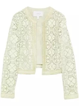 Giambattista Valli жакет в технике макраме, зеленый