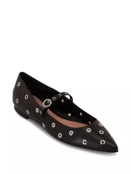 Gianvito Rossi балетки с люверсами, черный