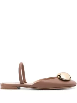 Gianvito Rossi балетки Sphera с ремешком на пятке, розовый