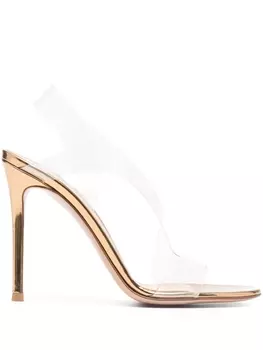 Gianvito Rossi босоножки Metropolis 105, нейтральный цвет