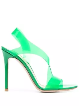 Gianvito Rossi босоножки Metropolis 110 с открытым носком, зеленый