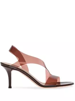 Gianvito Rossi босоножки Metropolis 70 на шпильке, коричневый