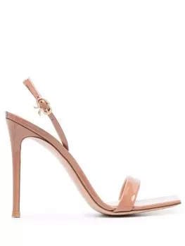 Gianvito Rossi босоножки Ribbon 105, нейтральный цвет