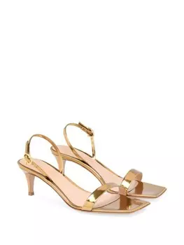 Gianvito Rossi босоножки Ribbon 55, золотистый