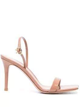 Gianvito Rossi босоножки Ribbon 85, коричневый