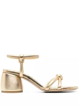 Gianvito Rossi босоножки с эффектом металлик, золотистый