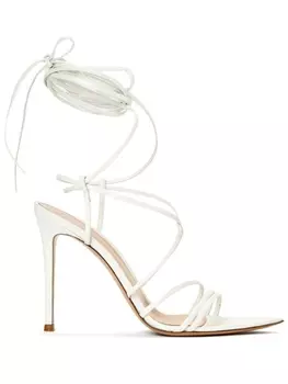 Gianvito Rossi босоножки со шнуровкой, белый