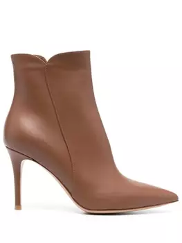 Gianvito Rossi ботильоны Levy 95 с заостренным носком, коричневый