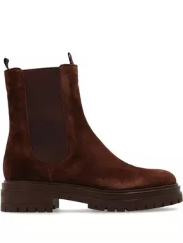 Gianvito Rossi ботинки Chester с эластичными вставками, коричневый