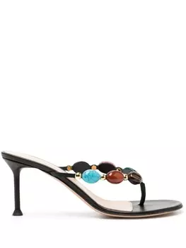 Gianvito Rossi декорированные босоножки, черный