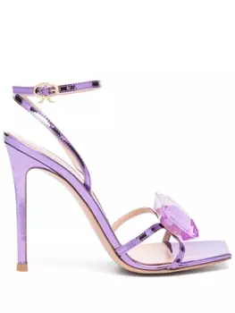 Gianvito Rossi декорированные босоножки, фиолетовый
