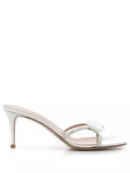 Gianvito Rossi декорированные мюли с голографическим эффектом, металлик