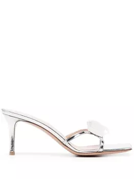 Gianvito Rossi декорированные мюли, серебристый