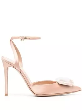 Gianvito Rossi декорированные туфли, розовый