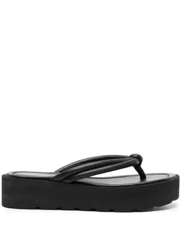 Gianvito Rossi кожаные шлепанцы, черный
