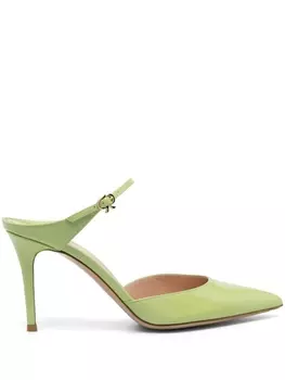 Gianvito Rossi лакированные мюли, зеленый